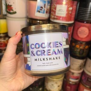 Bath and Body Works Cookies n Cream 3 Wick candle